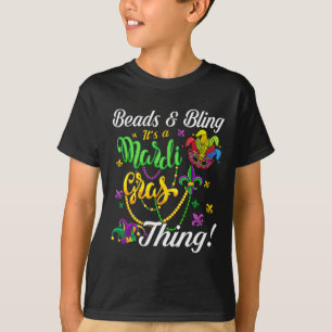Perlen und Bling ist ein Mardi Gras Thing Carnival T-Shirt