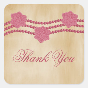 Perlen und Blume Danke, Stickers