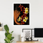 Perlen und Blüten Poster (Heimbüro)