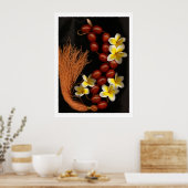 Perlen und Blüten Poster (Küche)