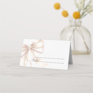 Perlen- und Bogen-Hochzeit Platzkarte