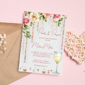 Perlen und Brautparty der Prosecco elegant Einladung