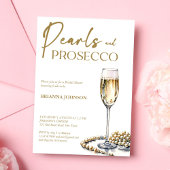 Perlen und Brautparty der Prosecco elegant Einladung