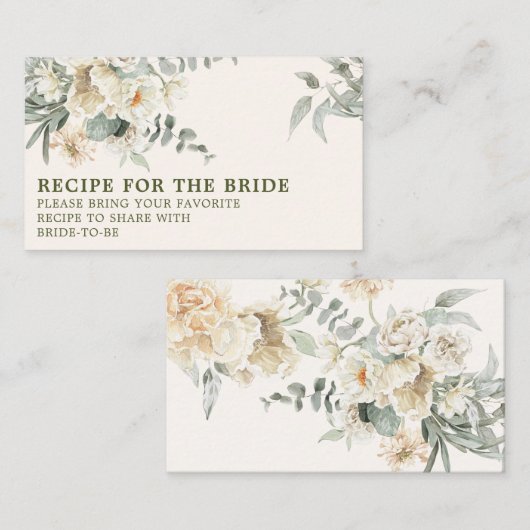 Perlen und Brautparty der Staatsanwaltschaft Begleitkarte (Vorne/Hinten)