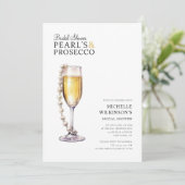 Perlen und Brautparty der Staatsanwaltschaft Einladung (Stehend Vorderseite)