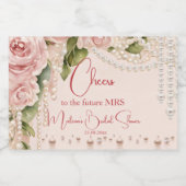 Perlen und Brautparty der Staatsanwaltschaft Schaumweinetikett (Einzelnes Label)