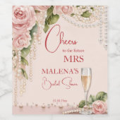 Perlen und Brautparty der Staatsanwaltschaft Weinetikett (Einzelnes Label)