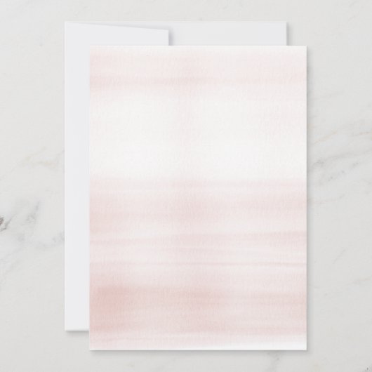 Perlen und Brautparty mit Spitzen-Blush Einladung (Rückseite)