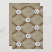 Perlen und Diamanten Einladung (Vorne/Hinten)