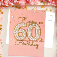 Perlen und Gold Akzente am 60. Geburtstag schimmer