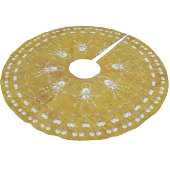 Perlen und Gold - metallischer Weihnachtsengel der Polyester Weihnachtsbaumdecke (Schrägansicht)