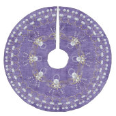 Perlen und Gold - metallischer Weihnachtsengel der Polyester Weihnachtsbaumdecke (Vorderseite)