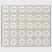 Perlen und Gold - Metallischer Weihnachtsgel der F Geschenkpapier (Flach)