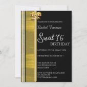 Perlen und Goldsüße 16 Einladung (Vorderseite)