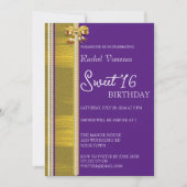 Perlen und Goldsüße 16 Einladung (Vorderseite)