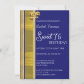 Perlen und Goldsüße 16 Einladung (Vorderseite)