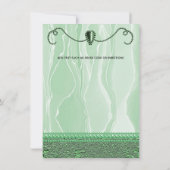 Perlen und grünes Party für das Ruhestand Einladung (Rückseite)