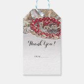 Perlen und Juwelen der Roten Valentinischen Liebe Geschenkanhänger (Rückseite)