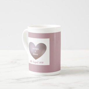 Perlen und lila Hochzeit- oder Jubiläumsgeschenke Porzellantasse