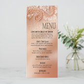 Perlen und perfekter Pfirsich des Menükarte (Stehend Vorderseite)