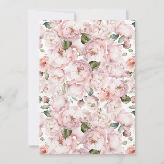 Perlen und Perlen Modernes rosa Brautparty Einladung (Rückseite)