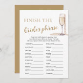 Perlen und Prosecco beenden das Phrase-Spiel der B Einladung (Vorne/Hinten)