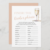 Perlen und Prosecco beenden das Phrase-Spiel der B Einladung (Vorne/Hinten)