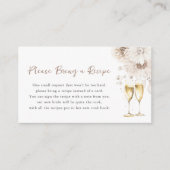 Perlen und Prosecco Begleitkarte (Vorderseite)