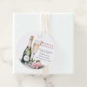 Perlen und Prosecco Blumenkohl Elegantes Brautpart Geschenkanhänger (Beispiel)