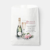 Perlen und Prosecco Blumenkohl Elegantes Brautpart Geschenktütchen (Vorderseite)