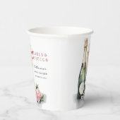 Perlen und Prosecco Blumenkohl Elegantes Brautpart Pappbecher (Rechts)