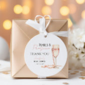 Perlen und Prosecco Blush Pink Brautparty Geschenk Geschenkanhänger