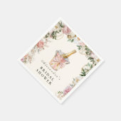 Perlen und Prosecco Braut- Serviette (Ecke)