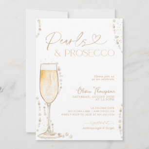 Perlen- und Prosecco-Brautjunggesellinnenabschied, Einladung