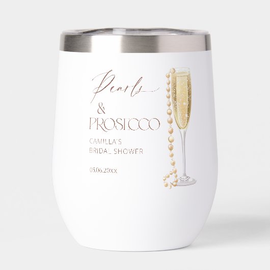 Perlen und Prosecco-Brautparty (Rückseite)