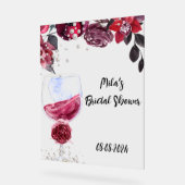 Perlen und Prosecco Brautparty Acrylzeichen Acrylschild (Winkel)