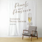 Perlen und Prosecco | Brautparty-Backdrops Wandteppich (Beispiel)