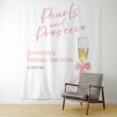 Perlen und Prosecco | Brautparty-Backdrops Wandteppich (Beispiel)