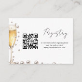 Perlen und Prosecco-Brautparty Begleitkarte (Vorderseite)