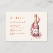 Perlen und Prosecco-Brautparty Begleitkarte (Vorderseite)