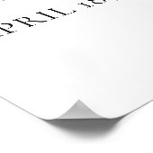 Perlen und Prosecco Brautparty Begrüßungszeichen Poster (Ecke)