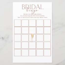 Perlen und Prosecco Brautparty Bingo Game