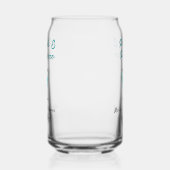 Perlen und Prosecco Brautparty Blau Schwarz Name  Dosenglas (Links)