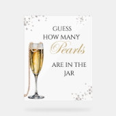 Perlen und Prosecco-Brautparty, Bridal Brunch Acrylschild (Vorderseite)