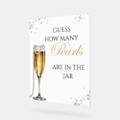 Perlen und Prosecco-Brautparty, Bridal Brunch Acrylschild (Winkel)