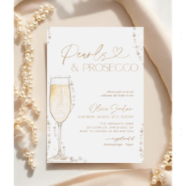 Perlen und Prosecco-Brautparty, Bridal Brunch Einladung