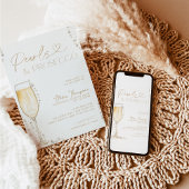 Perlen und Prosecco-Brautparty, Bridal Brunch Einladung