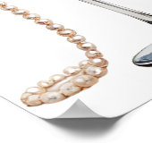 Perlen und Prosecco-Brautparty, Bridal Brunch Poster (Ecke)