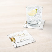 Perlen und Prosecco-Brautparty, Bridal Brunch Rechteckiger Pappuntersetzer (Vor Ort)