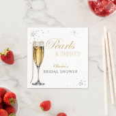 Perlen und Prosecco-Brautparty, Bridal Brunch Serviette (Beispiel)